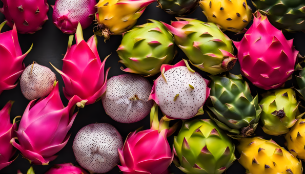 variety of Dragon Fruits